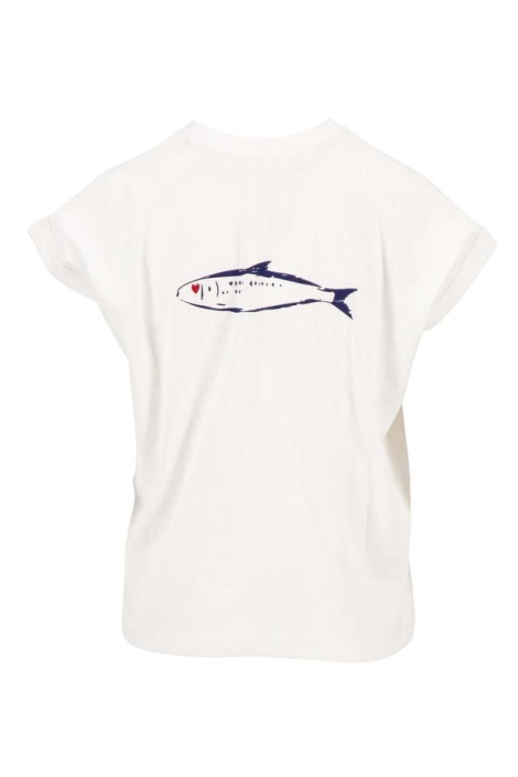 Zusss t-shirt opgerolde mouw met vis
